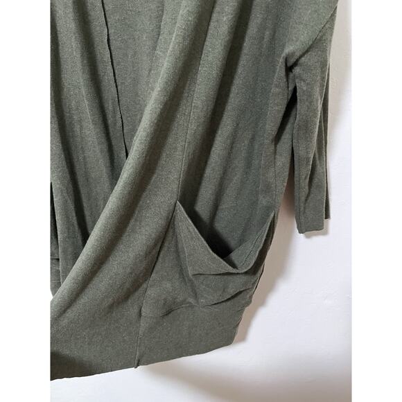 Pact Organic Cotton Airplane Long Cardigan Size M/L Green Loungewear Travel - Picture 4 of 7